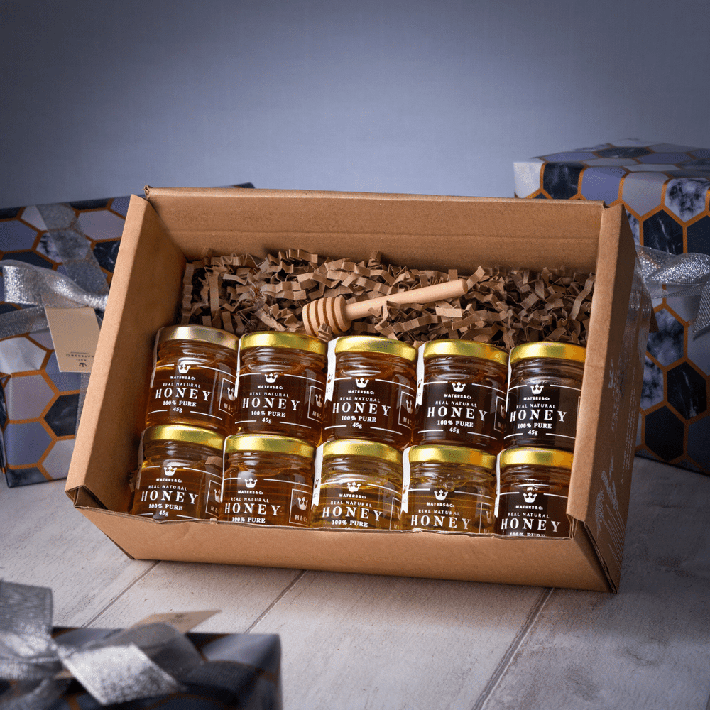 10 Jar Taster Sets - With Mini Honey Dipper - Maters & Co