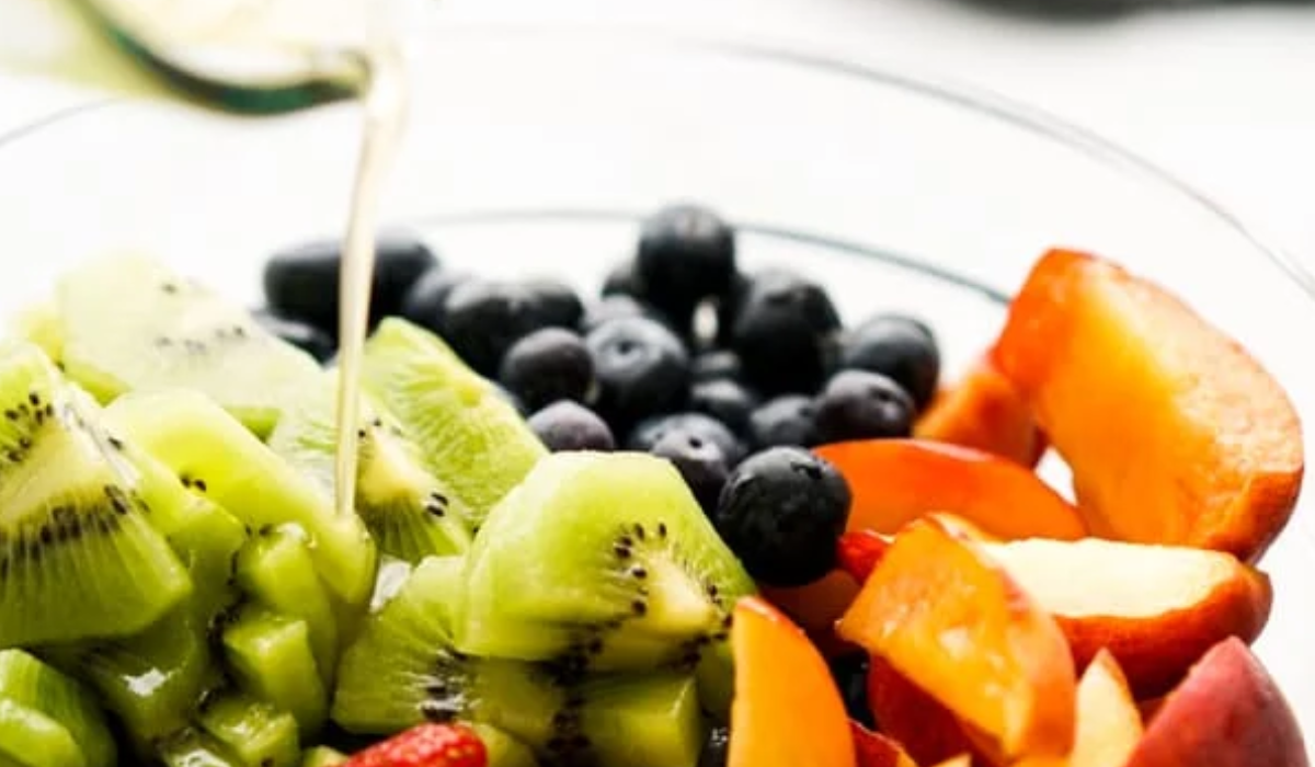 Summer Fruit Salad with Raw Honey & Lime Dressing