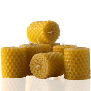 Pure Handmade Beeswax Mini Rolled Candle 3.5cm x 3.5cm - Maters & Co