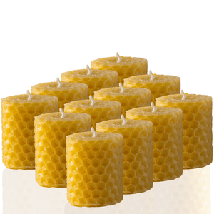 Pure Handmade Beeswax Mini Rolled Candle 3.5cm x 3.5cm - Maters & Co