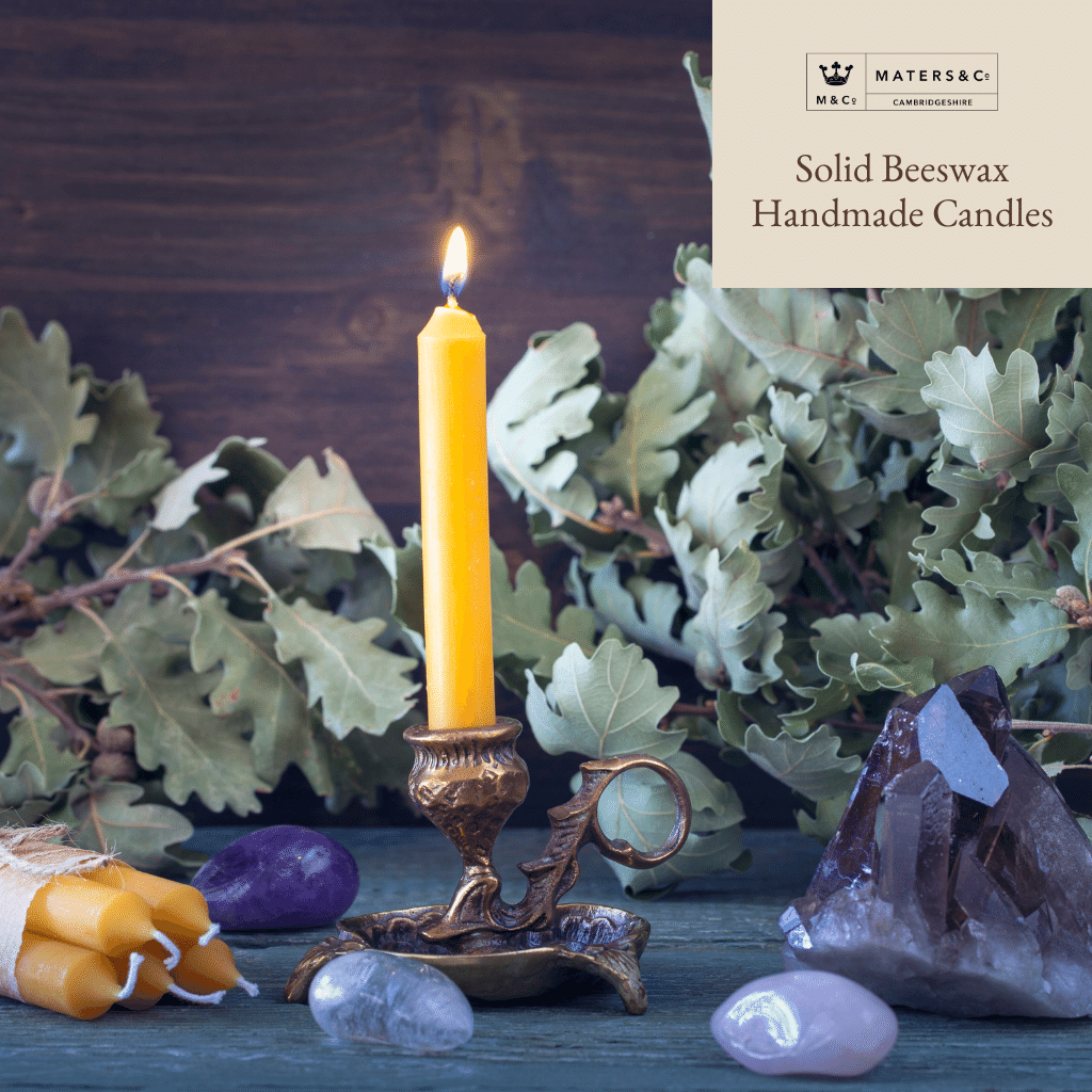 Solid Pure Beeswax Candles 20cm x 1.9cm - Maters & Co