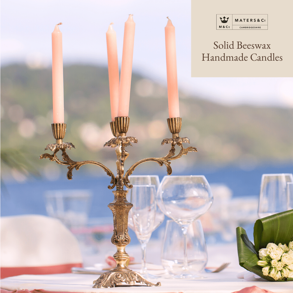 Solid Pure Beeswax Candles 20cm x 1.9cm - Maters & Co