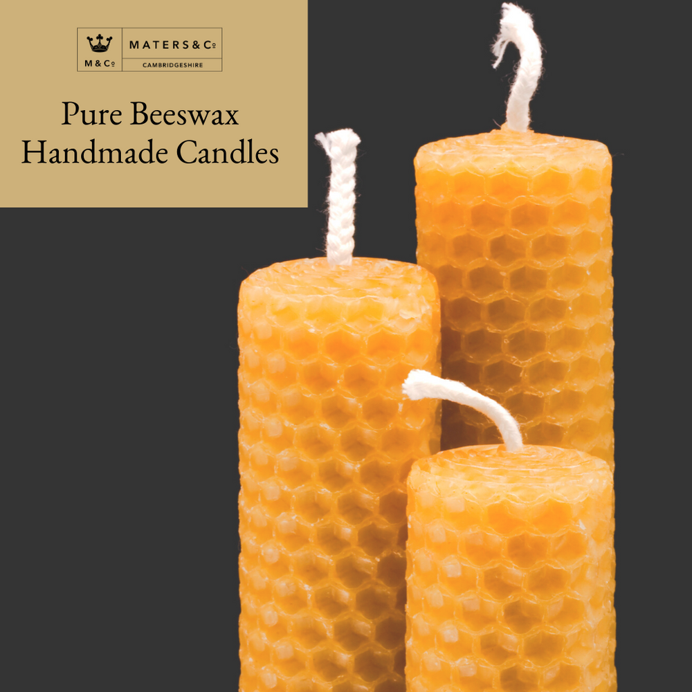 Pure Handmade Beeswax Candles 20cm x 2cm - Maters & Co