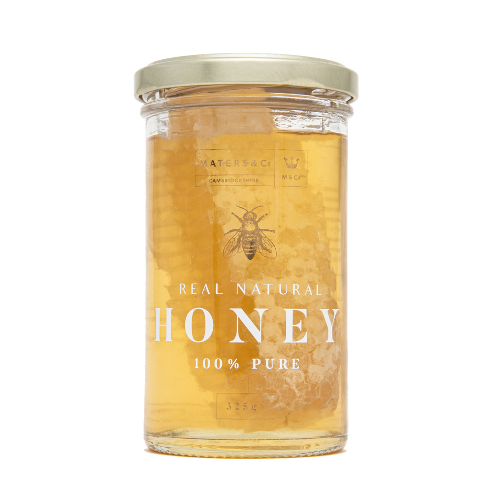 British Borage Honeycomb in Borage Honey Jar - Maters & Co
